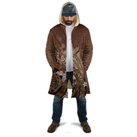 Samoa Tatau Marlin Cloak With Siapo Motifs Brown