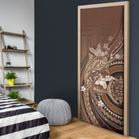 Samoa Tatau Marlin Door Cover With Siapo Motifs Brown