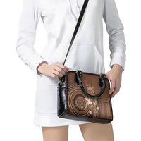 Samoa Tatau Marlin Shoulder Handbag With Siapo Motifs Brown