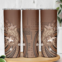 Samoa Tatau Marlin Skinny Tumbler With Siapo Motifs Brown