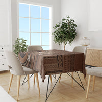 Samoa Tatau Marlin Tablecloth With Siapo Motifs Brown