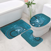 Samoa Tatau Marlin Bathroom Set With Siapo Motifs Teal
