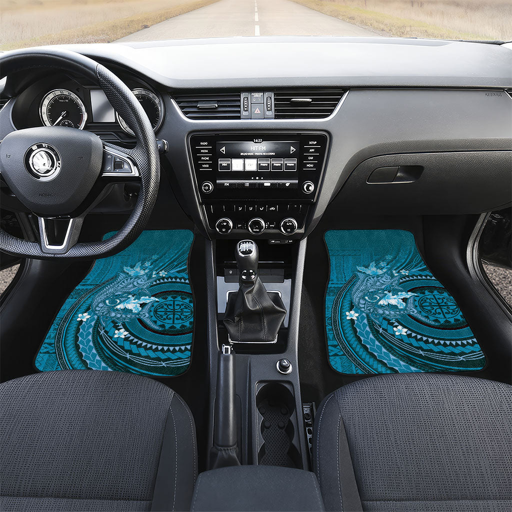 Samoa Tatau Marlin Car Mats With Siapo Motifs Teal