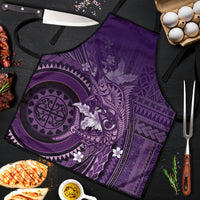 Samoa Tatau Marlin Apron With Siapo Motifs Violet