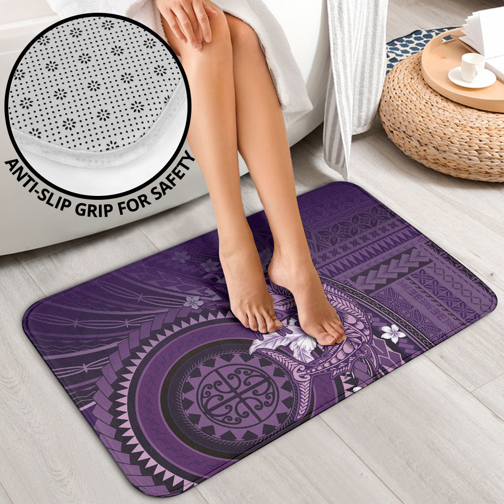 Samoa Tatau Marlin Bathroom Set With Siapo Motifs Violet