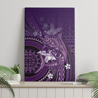 Samoa Tatau Marlin Canvas Wall Art With Siapo Motifs Violet