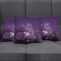 Samoa Tatau Marlin Pillow Cover With Siapo Motifs Violet