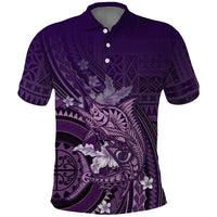 Samoa Tatau Marlin Polo Shirt With Siapo Motifs Violet