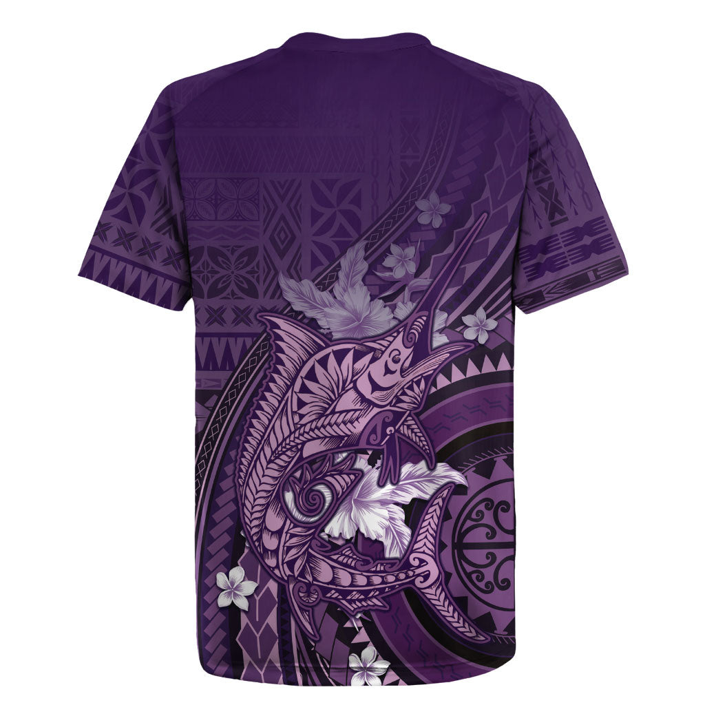Samoa Tatau Marlin Rugby Jersey With Siapo Motifs Violet