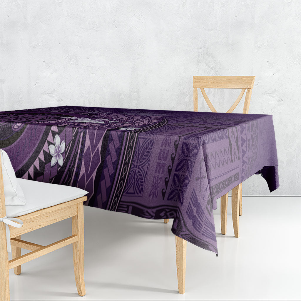 Samoa Tatau Marlin Tablecloth With Siapo Motifs Violet