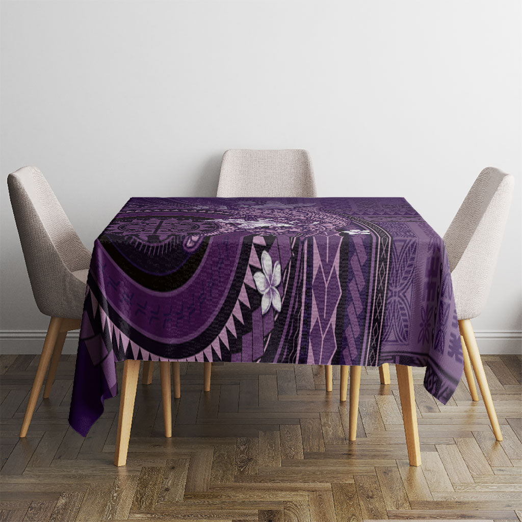 Samoa Tatau Marlin Tablecloth With Siapo Motifs Violet