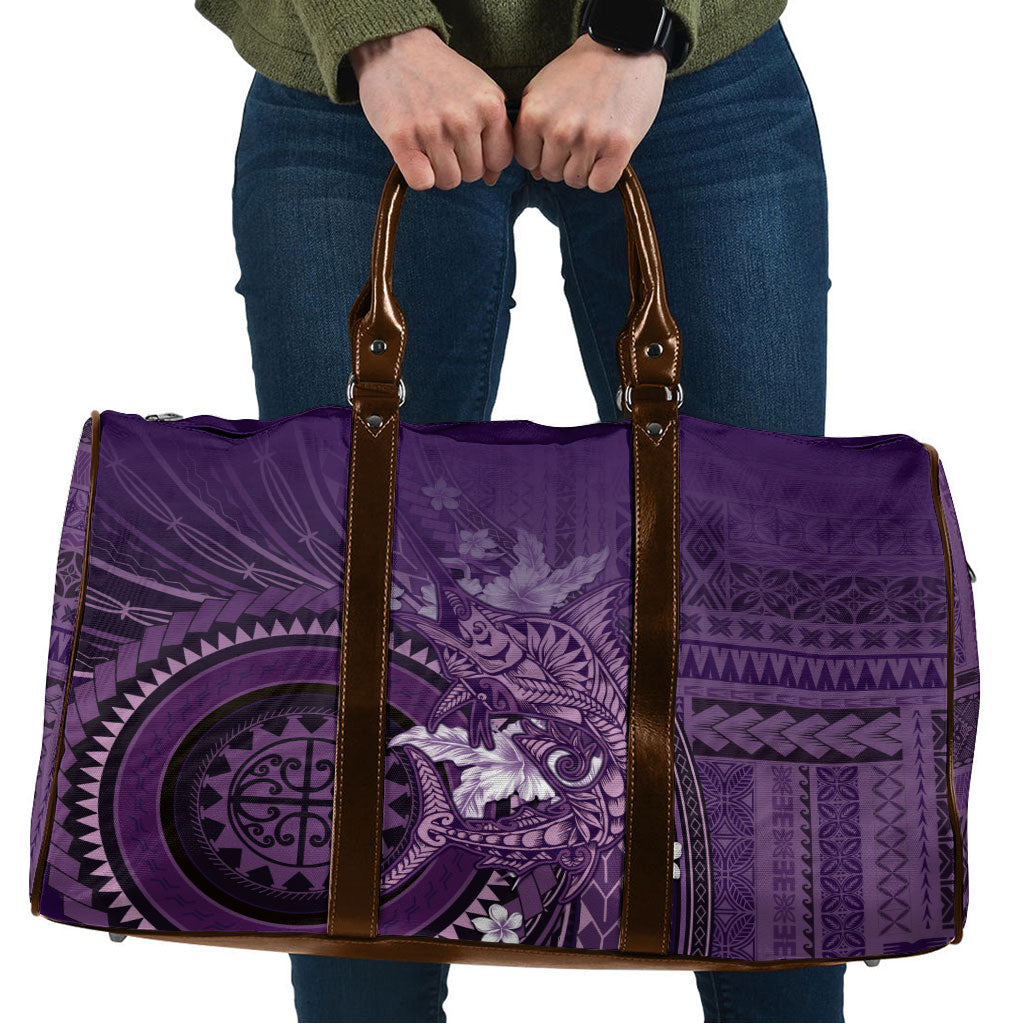 Samoa Tatau Marlin Travel Bag With Siapo Motifs Violet