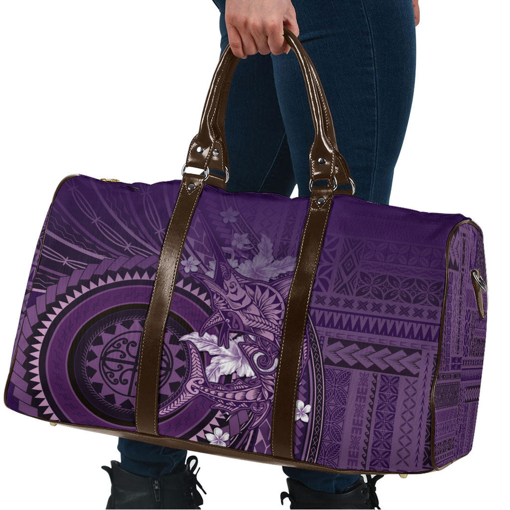 Samoa Tatau Marlin Travel Bag With Siapo Motifs Violet