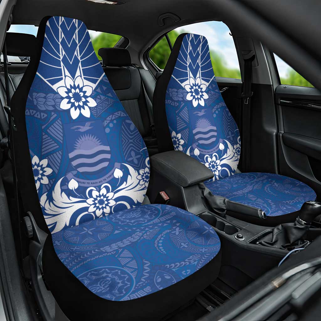Wikin te Taetae ni Kiribati Car Seat Cover Pacific Tapa Pattern LT05 One Size Blue - Polynesian Pride