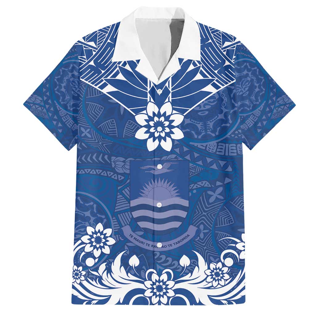 Wikin te Taetae ni Kiribati Hawaiian Shirt Pacific Tapa Pattern LT05 Blue - Polynesian Pride