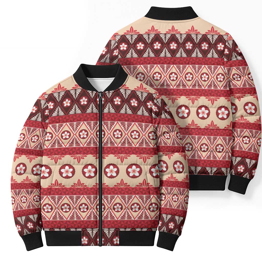 Tonga Language Week Bomber Puffer Jacket Lea Faka-Tonga Everyday - Polynesian Pride