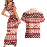 Tonga Language Week Couples Matching Short Sleeve Bodycon Dress and Hawaiian Shirt Lea Faka-Tonga Everyday - Polynesian Pride