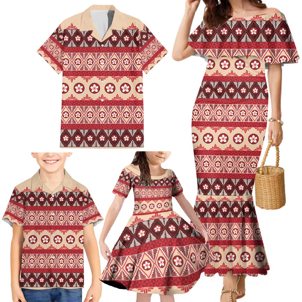 Tonga Language Week Family Matching Mermaid Dress and Hawaiian Shirt Lea Faka-Tonga Everyday - Polynesian Pride