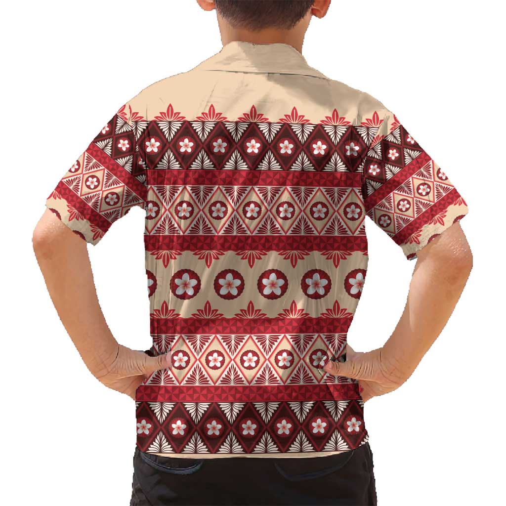 Tonga Language Week Family Matching Off Shoulder Short Dress and Hawaiian Shirt Lea Faka-Tonga Everyday - Polynesian Pride
