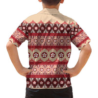 Tonga Language Week Family Matching Off Shoulder Short Dress and Hawaiian Shirt Lea Faka-Tonga Everyday - Polynesian Pride