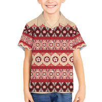 Tonga Language Week Family Matching Off Shoulder Short Dress and Hawaiian Shirt Lea Faka-Tonga Everyday - Polynesian Pride
