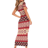 Tonga Language Week Family Matching Short Sleeve Bodycon Dress and Hawaiian Shirt Lea Faka-Tonga Everyday - Polynesian Pride