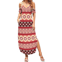 Tonga Language Week Family Matching Summer Maxi Dress and Hawaiian Shirt Lea Faka-Tonga Everyday - Polynesian Pride