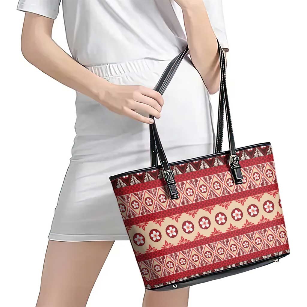 Tonga Language Week Leather Tote Bag Lea Faka-Tonga Everyday - Polynesian Pride