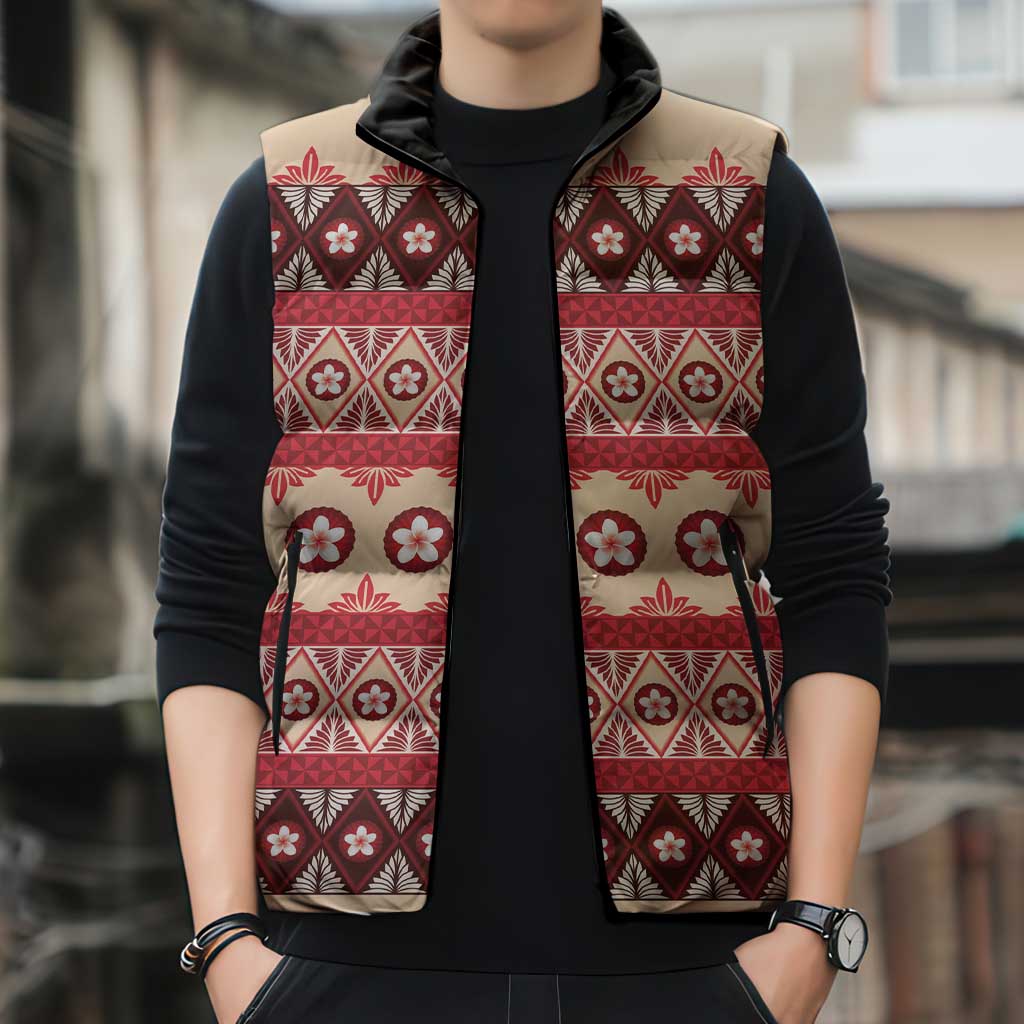 Tonga Language Week Sleeveless Puffer Jacket Lea Faka-Tonga Everyday - Polynesian Pride
