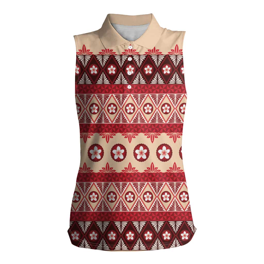 Tonga Language Week Women Sleeveless Polo Shirt Lea Faka-Tonga Everyday - Polynesian Pride