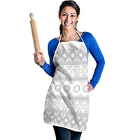 Tonga White Sunday Apron Tongan Ngatu Siale Pattern - Polynesian Pride