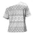 Tonga White Sunday Cross Shoulder Shirt Tongan Ngatu Siale Pattern - Polynesian Pride