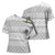 Tonga White Sunday Cross Shoulder Shirt Tongan Ngatu Siale Pattern - Polynesian Pride