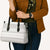 Tonga White Sunday Leather Bag Tongan Ngatu Siale Pattern - Polynesian Pride