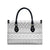 Tonga White Sunday Leather Bag Tongan Ngatu Siale Pattern - Polynesian Pride