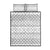 Tonga White Sunday Quilt Bed Set Tongan Ngatu Siale Pattern - Polynesian Pride