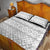 Tonga White Sunday Quilt Bed Set Tongan Ngatu Siale Pattern - Polynesian Pride