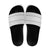 Tonga White Sunday Slide Sandals Tongan Ngatu Siale Pattern - Polynesian Pride
