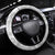 Tonga White Sunday Steering Wheel Cover Tongan Ngatu Siale Pattern - Polynesian Pride