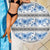 Samoa White Sunday Beach Blanket Samoan Tapa Blue Hibiscus - Polynesian Pride