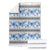 Samoa White Sunday Blanket Samoan Tapa Blue Hibiscus - Polynesian Pride