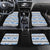 Samoa White Sunday Car Mats Samoan Tapa Blue Hibiscus - Polynesian Pride