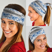 Samoa White Sunday Neck Gaiter Samoan Tapa Blue Hibiscus - Polynesian Pride