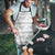 Samoa White Sunday Apron Samoan Tapa White Hibiscus - Polynesian Pride