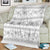 Samoa White Sunday Blanket Samoan Tapa White Hibiscus - Polynesian Pride