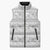 Samoa White Sunday Sleeveless Puffer Jacket Samoan Tapa White Hibiscus - Polynesian Pride