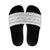 Samoa White Sunday Slide Sandals Samoan Tapa White Hibiscus - Polynesian Pride