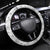 Samoa White Sunday Steering Wheel Cover Samoan Tapa White Hibiscus - Polynesian Pride