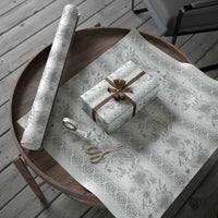 Samoa White Sunday Wrapping Paper Samoan Tapa White Hibiscus - Polynesian Pride