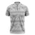 Samoa White Sunday Zipper Polo Shirt Samoan Tapa White Hibiscus - Polynesian Pride